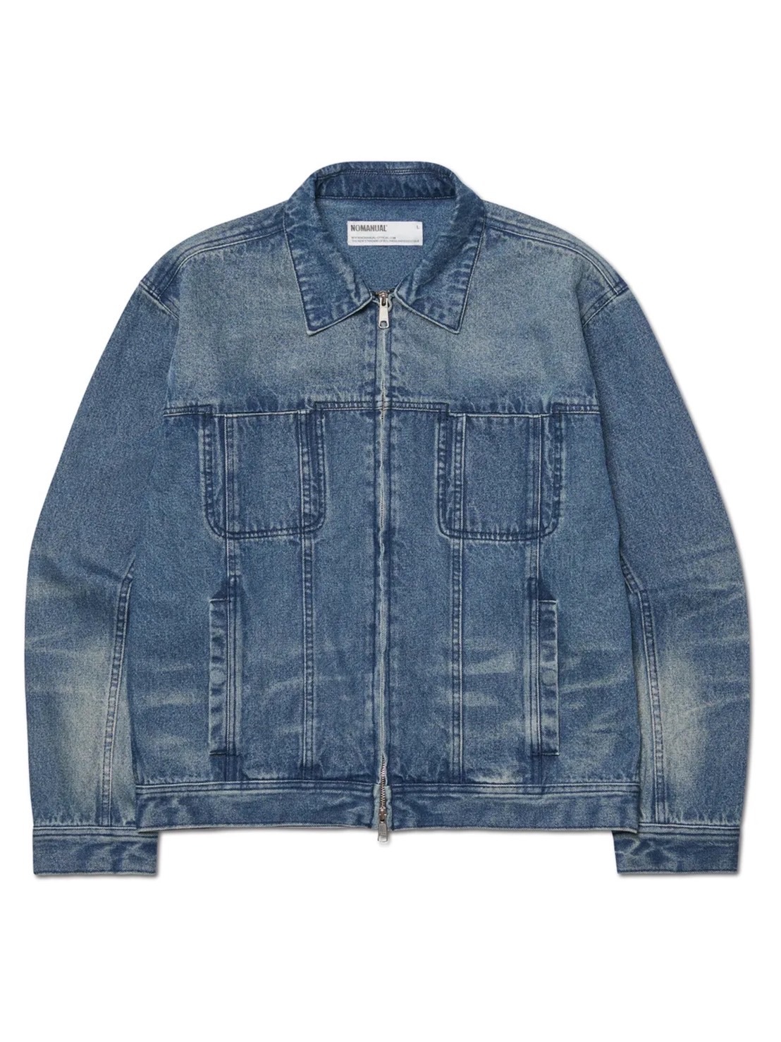 【NOMANUAL】WASHED DENIM TRUCKER JACKET