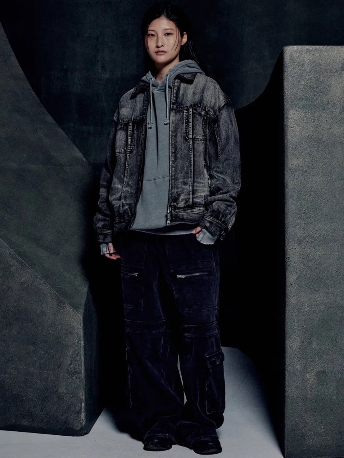 【NOMANUAL】WASHED DENIM TRUCKER JACKET