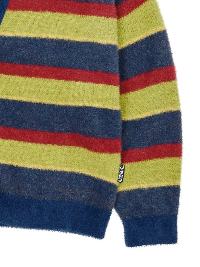 AJOBYAJO】Argyle Stripe Mixed Cardigan / 【アジョバイアジョ