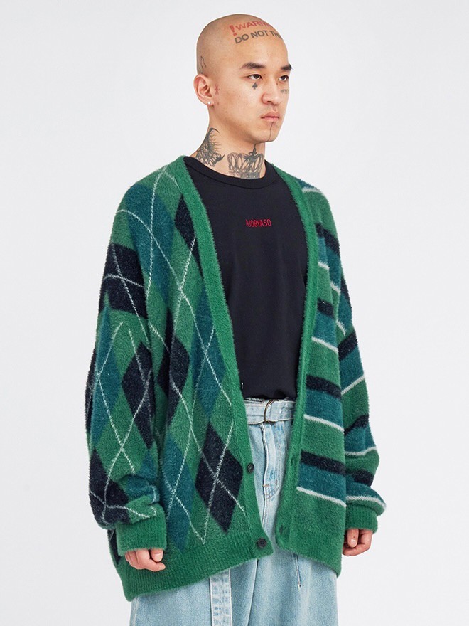 多色ストライプジップアップカーディガン Supreme Speckle Stripe Zip Up Cardigan (FW24) - $178