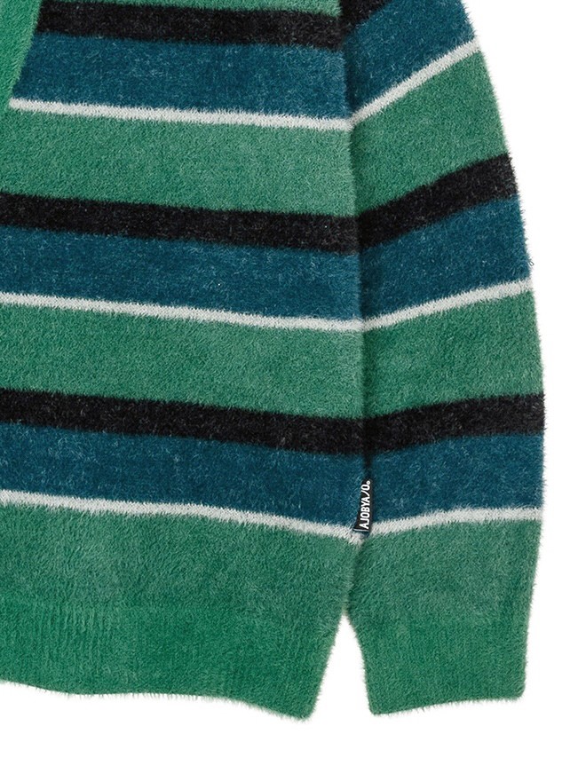 AJOBYAJO】Argyle Stripe Mixed Cardigan / 【アジョバイアジョ