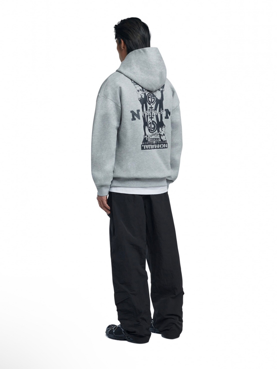 ★NOMANUAL★ N.M.C HOODIE N.M.C HOODIE - BLACK - nomanual | 60% - Asian Fashion Online