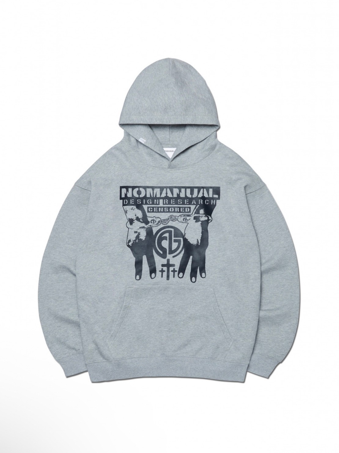 NOMANUAL】N.M.C HOODIE / 【ノーマニュアル】ロゴプリント長袖