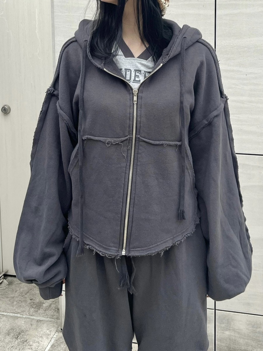 受注制【nmtc +】cutting zip up hoodie (2color) | OUR BRAND,nmtc +