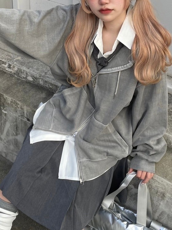 受注制【nmtc +】double zip up hoodie (2color) | OUR BRAND,nmtc +