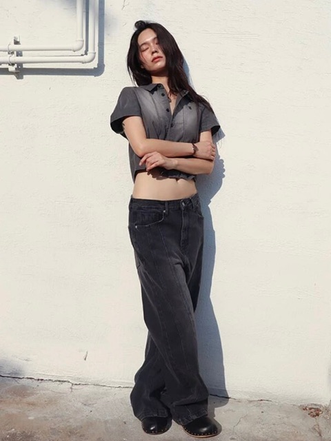 2/15再入荷【IUGAMAKARAS】Ribbon Denim Pants | OUR BRAND