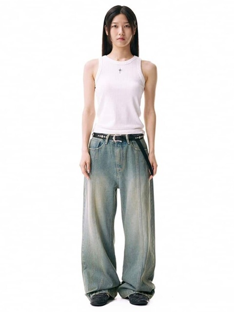 IUGAMAKARAS】Ribbon Denim Pants | OUR BRAND,IUGAMAKARAS | PRESSING 