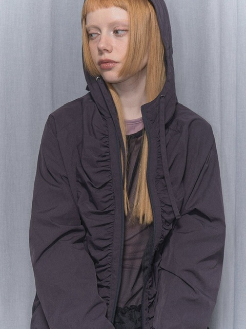 FANCY CLUB】RIBBON SHIRRING WINDBREAKER | OUR BRAND,FANCY