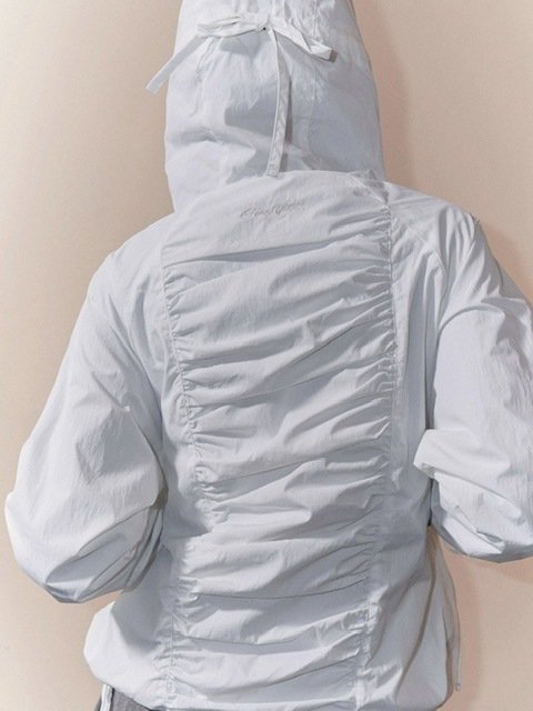 FANCY CLUB】RIBBON SHIRRING WINDBREAKER | OUR BRAND,FANCY