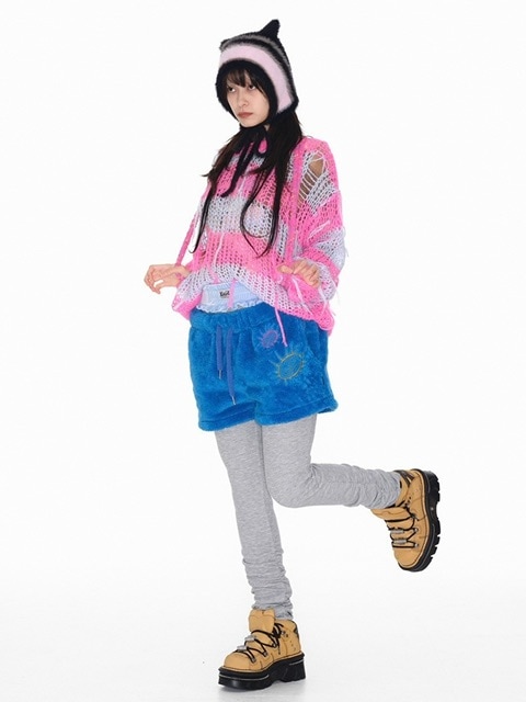 【YOUTHBATH】Stripe partial damage knit / 【ユースバス】ストライプボーダーダメージ長袖ニット