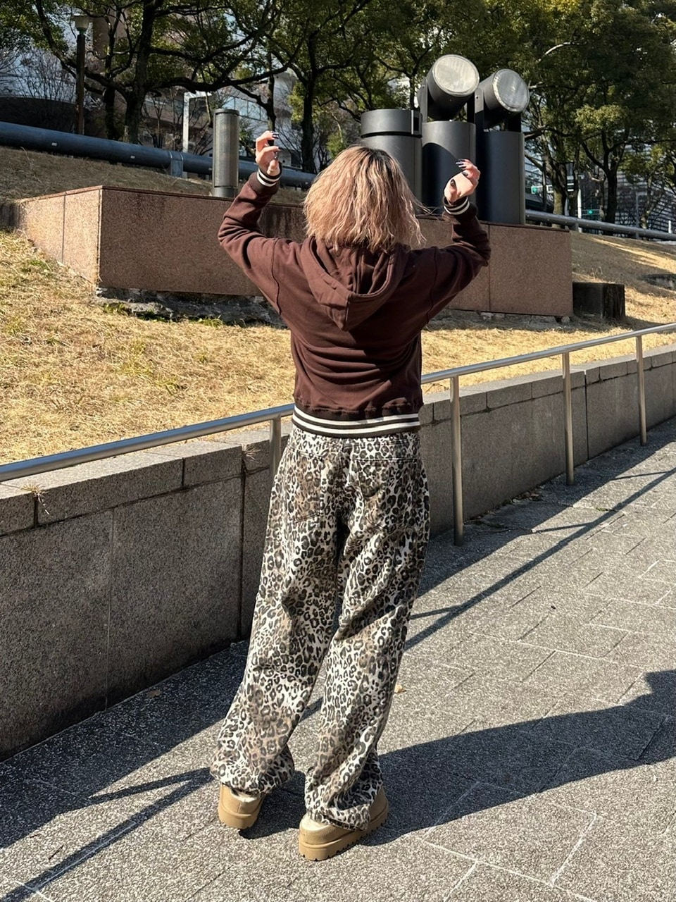 【TANSANMAGNESIUM】cotton wide pants レオパードワイドパンツ 受注制【Chikashitsu +】leopard wide cotton pants (2color