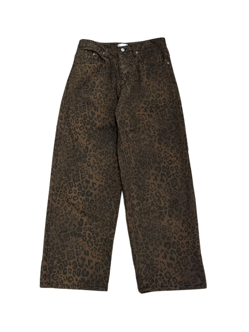 受注制【Chikashitsu +】leopard wide cotton pants (2color