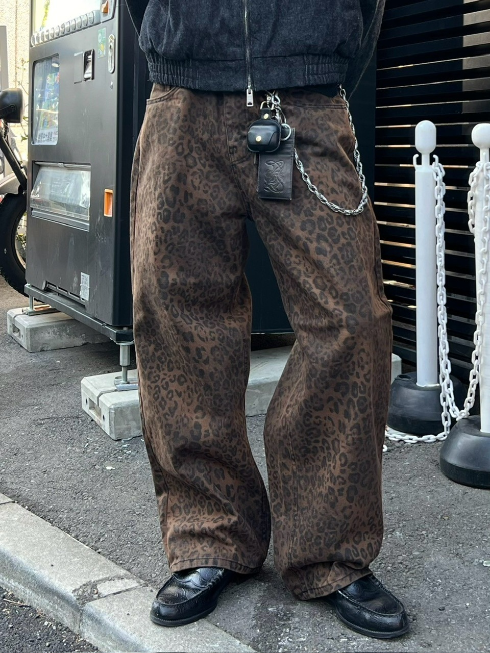 たけしさま専用 受注制【Chikashitsu +】leopard wide cotton pants (2color