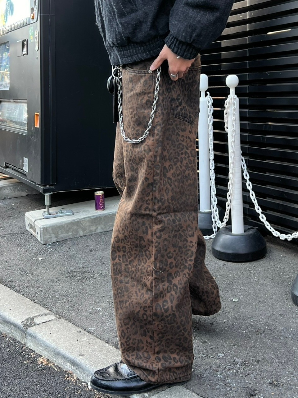 受注制【Chikashitsu +】leopard wide cotton pants (2color