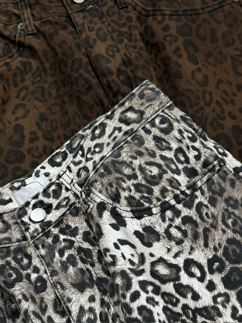受注制【Chikashitsu +】leopard wide cotton pants (2color