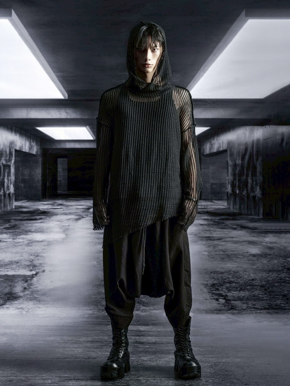 【RICH】Mesh Hoodie / 【リッチ】メッシュフードトップス