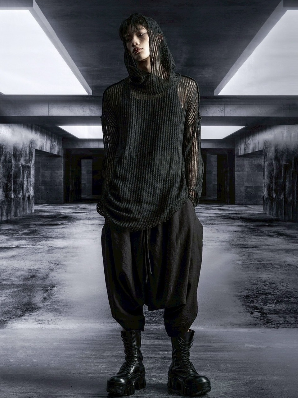 【RICH】Mesh Hoodie / 【リッチ】メッシュフードトップス