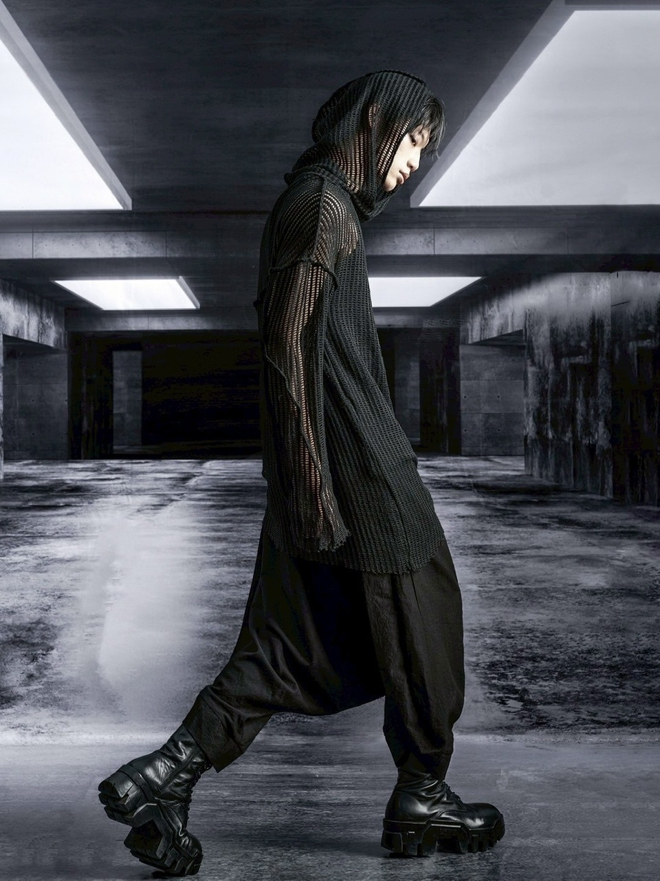 【RICH】Mesh Hoodie / 【リッチ】メッシュフードトップス