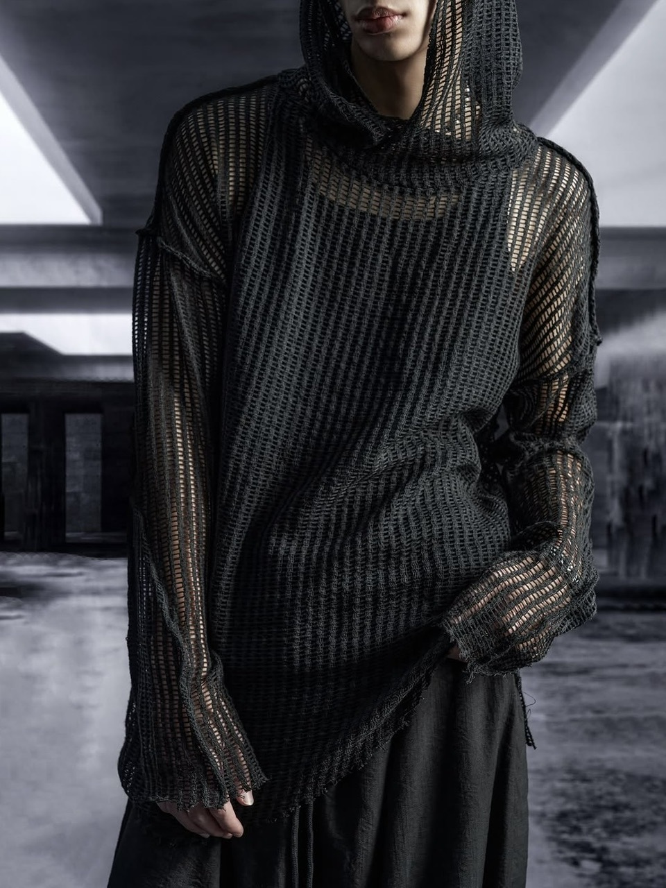 【RICH】Mesh Hoodie / 【リッチ】メッシュフードトップス