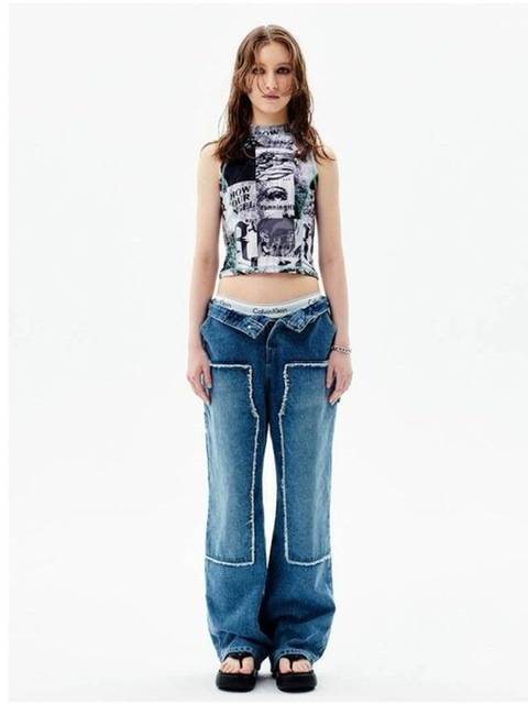 【runningHIGH】WASHED DENIM CARPENTER PANTS