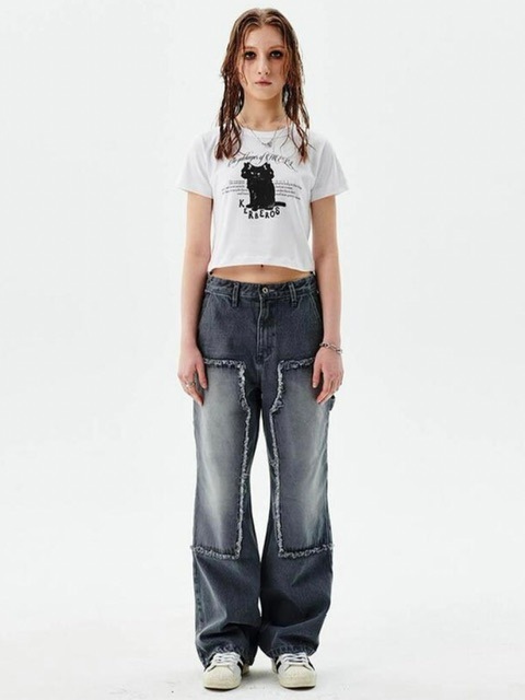 【runningHIGH】WASHED DENIM CARPENTER PANTS