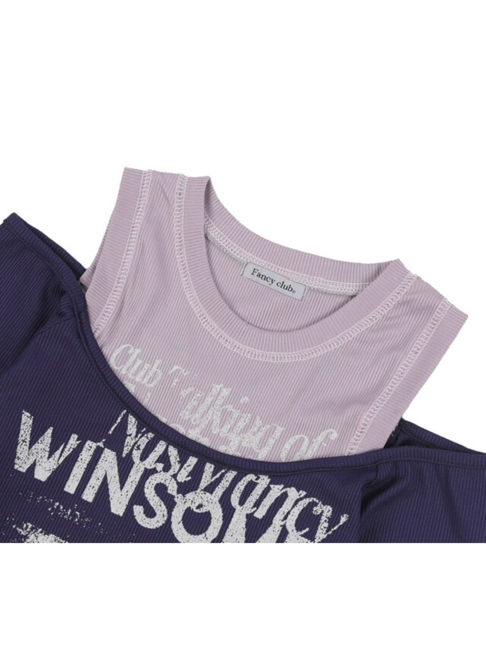 FANCY CLUB】WINSOME OFF SHOULDER HALTERNECK CROP TEE