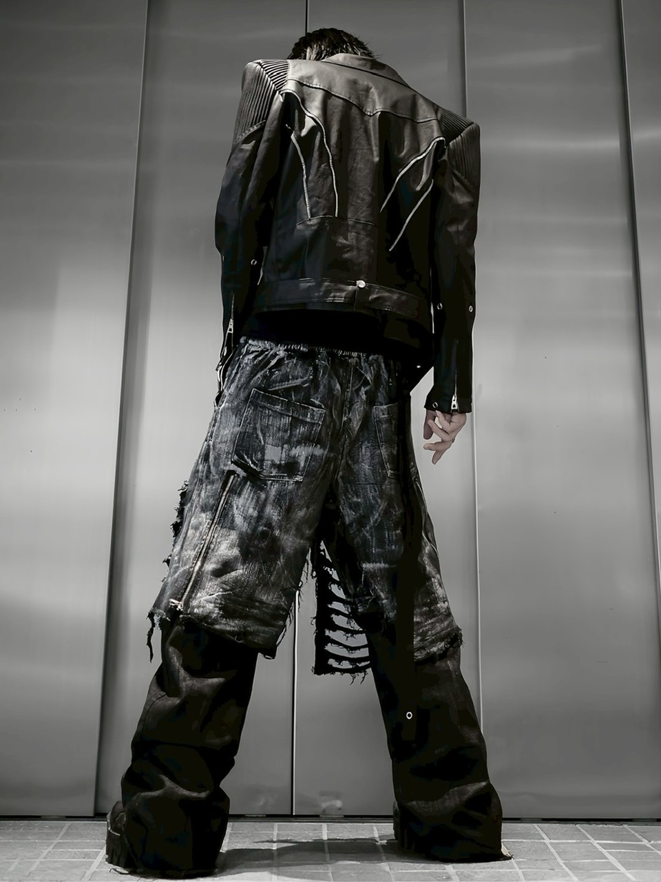 RICH】Smoke Denim Layered Jeans / 【リッチ】ダメージ