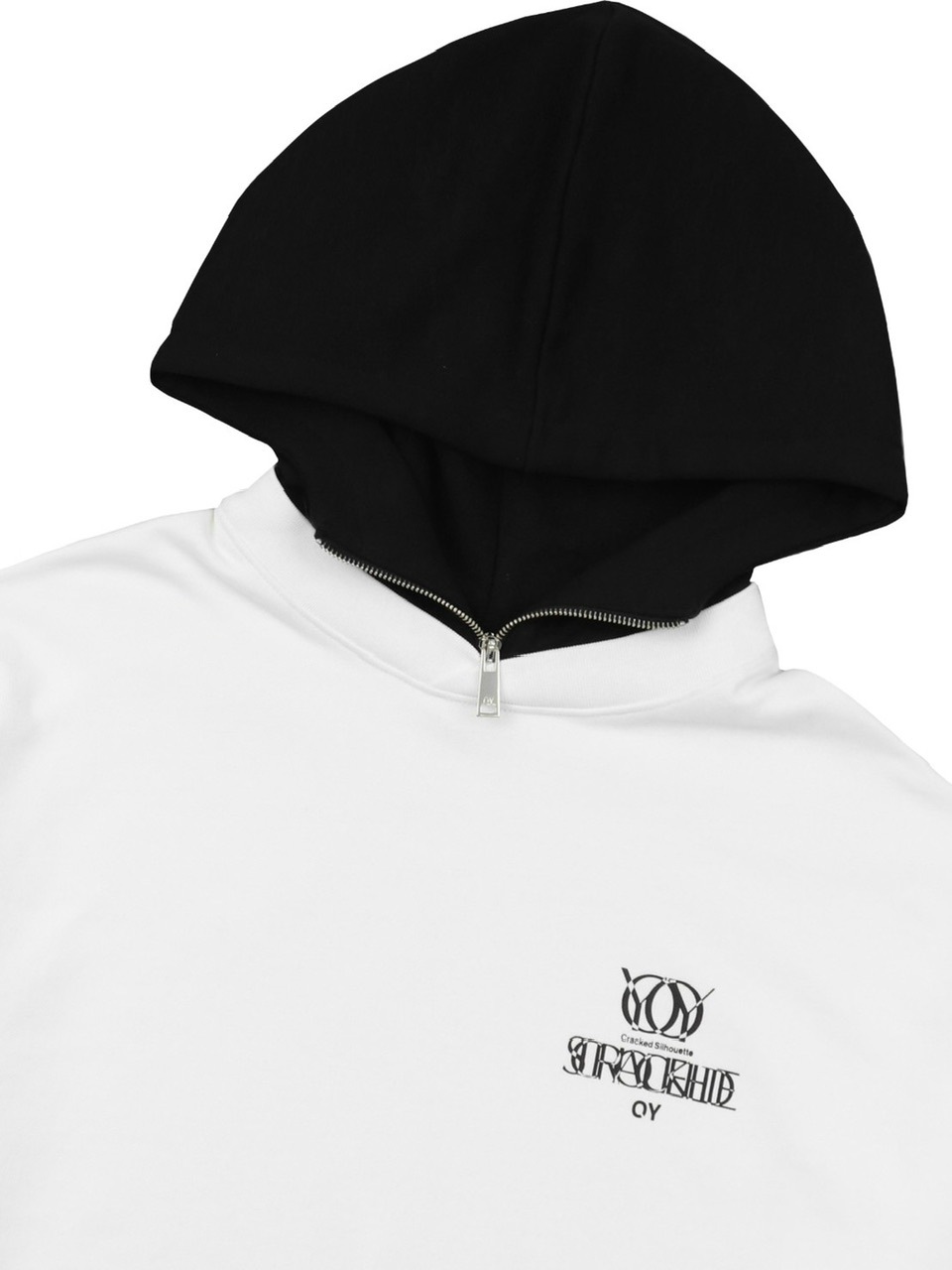 【OY】OVERLAY LOGO ZIPPER POLA HOODIE