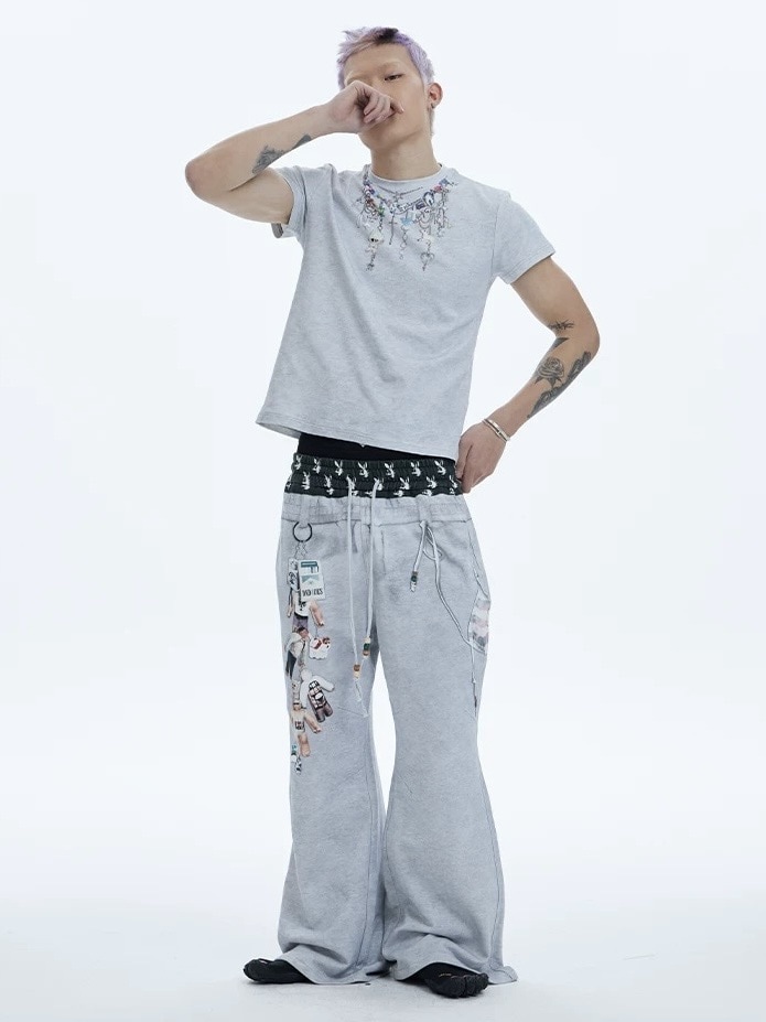 DND4DES】BIKINI PRINTED SWEAT PANTS | OUR BRAND,DND4DES