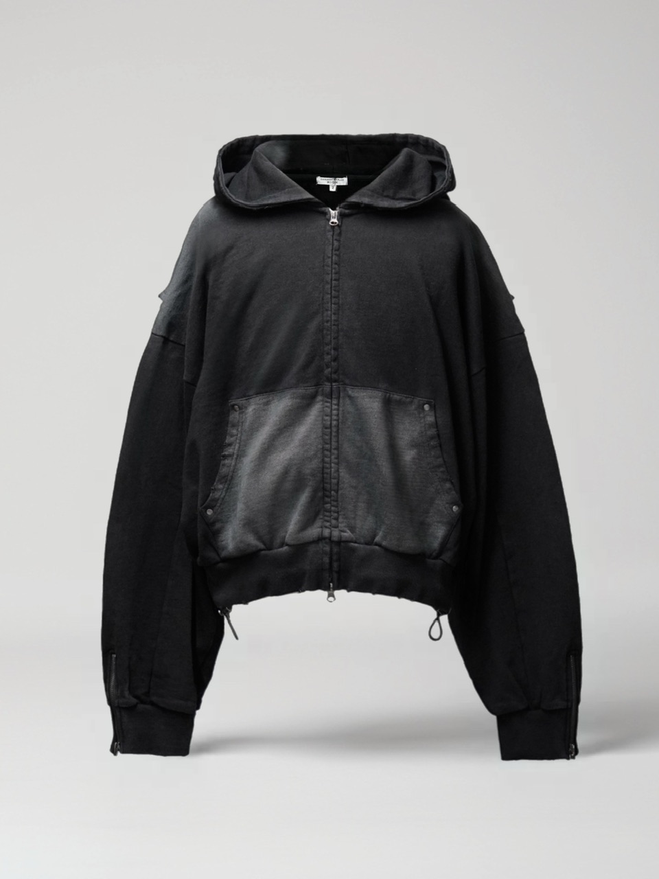 トップス CHIKASHITSU PLUS double zip hoodie 大阪店WEB限定受注制【Chikashitsu +】double sleeve zip up hoodie