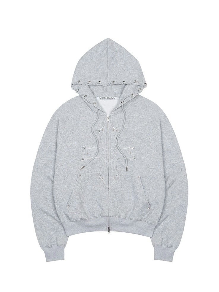 NOT KNOWING】Gothic Cross Hood Zip Up / 【ノットノーイング