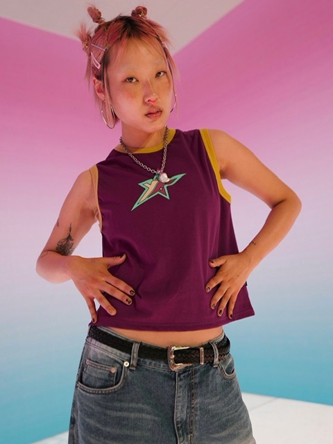 【YOUTHBATH】YB color star sleeveless