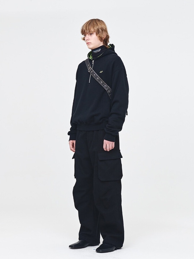 ショルダーバッグ・ポシェット HAHARCHIVE After Pray Edition Perry Washed Hobo Bag Black HAH ARCHIVE】[After Pray Edition] Ferry Washed Hobo Bag