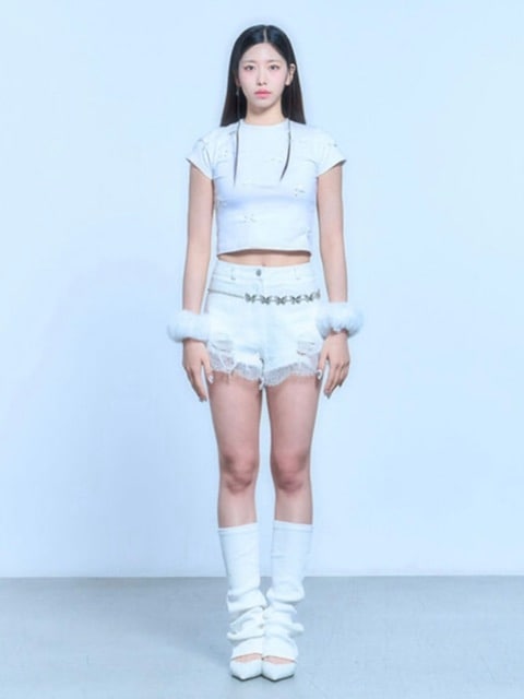◆SCHISM INDUCING◆ REPAIRED LACE SHORTSWHITE QB5PT02WH SCHISM INDUCING】REPAIRED LACE SHORTS | OUR BRAND,SCHISM