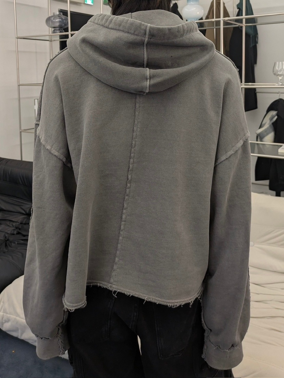【CPGN】MUSH LOVE PIGMENT HOODIE 2色 LUV CODE】pigment cropped zip hoodie (2color) | OUR BRAND