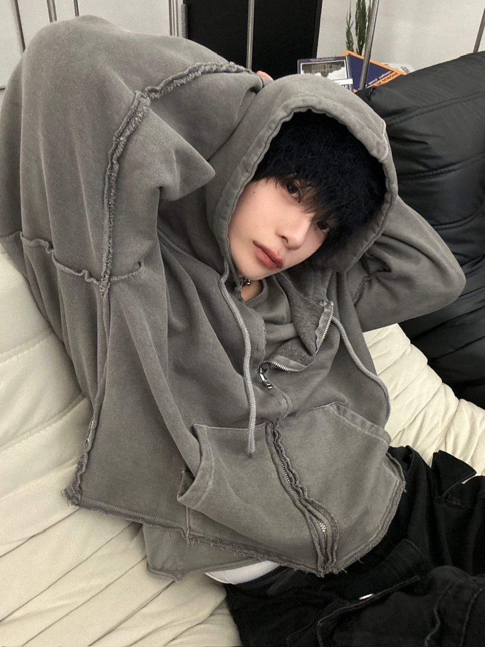トップス ACLENT Pigment compact zip hoodie ACLENT Pigment compact zip hoodie