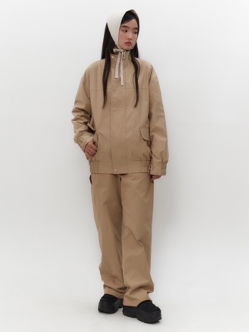 【TUOMIO】KNIT STRAP BONNET