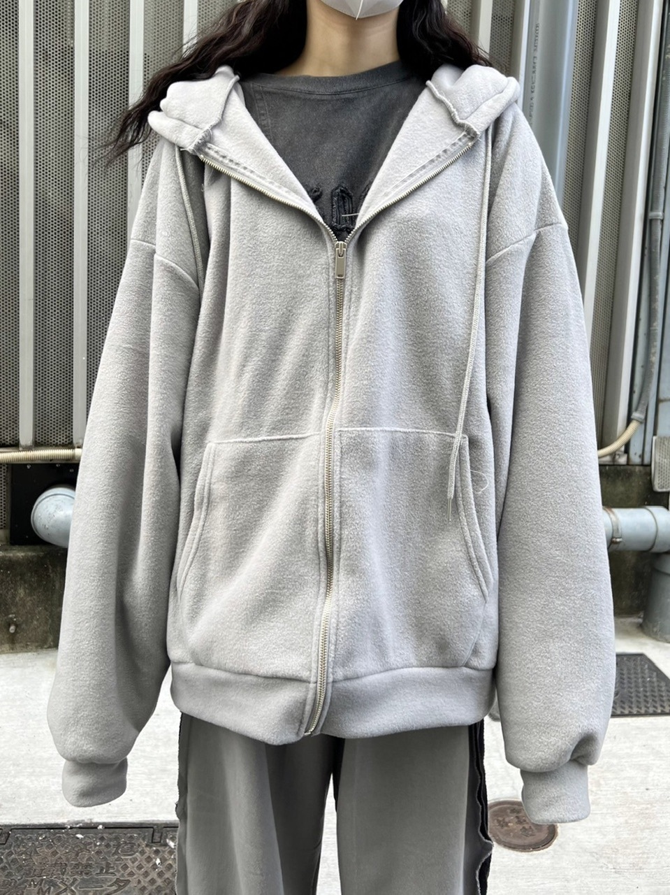 受注制【XU DOG】fleece zip hoodie (2color)