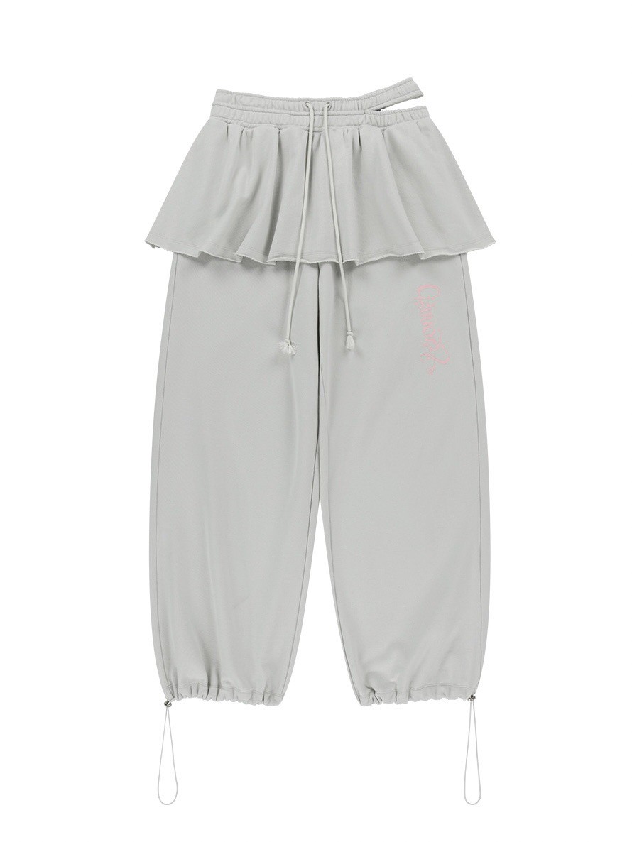 TUOMIO】DOUBLE WAIST SKIRT SWEATPANTS | OUR BRAND,TUOMIO