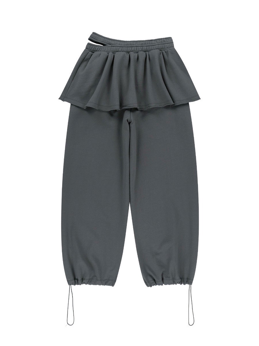 TUOMIO】DOUBLE WAIST SKIRT SWEATPANTS | OUR BRAND,TUOMIO