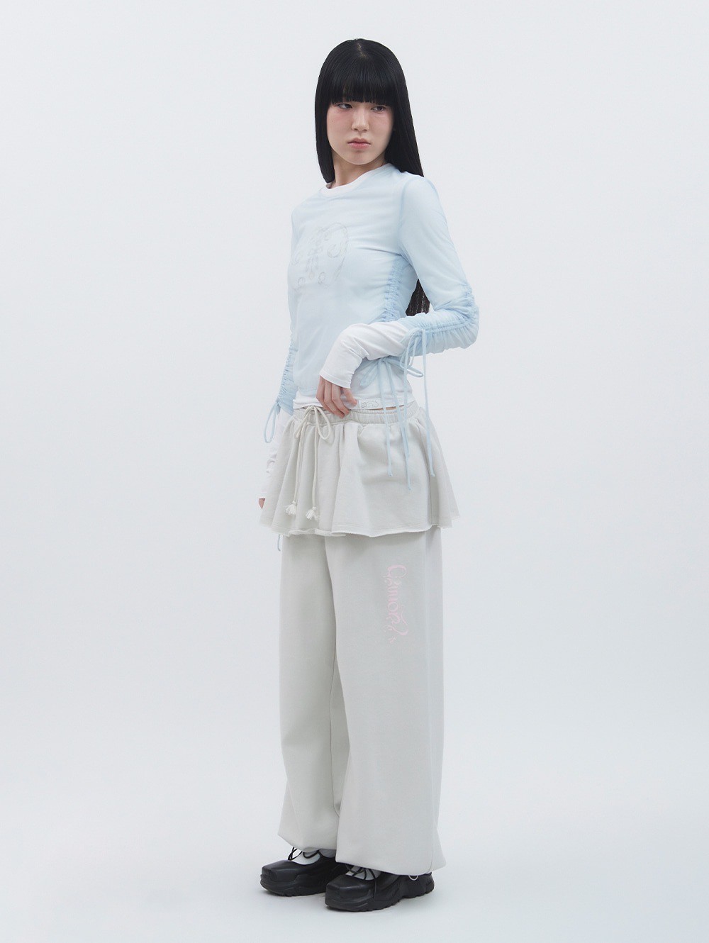 TUOMIO】DOUBLE WAIST SKIRT SWEATPANTS | OUR BRAND,TUOMIO