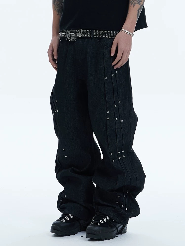 beeden RIVET DESIGN LOOSE PANTS 最終値下げ‼️ DND4DES ディーエヌディーフォーデス｜Shredded Rivet Paneled
