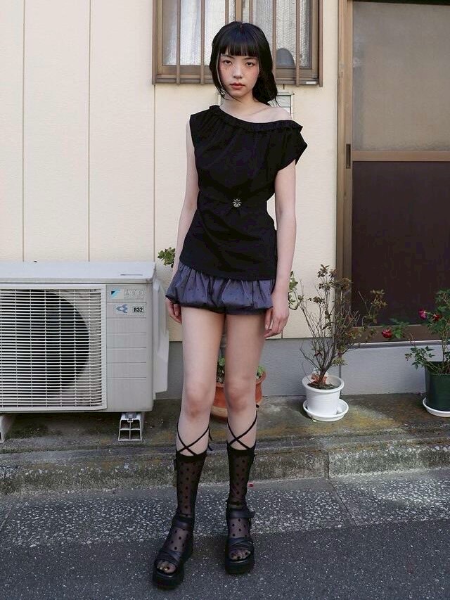 スカート UGLYSHADOW Pumpkin Skirt Pants (Black) UGLY SHADOW パンツ 「Uglyshadow」PUMPKIN SKIRT PANTS / 「アグリー