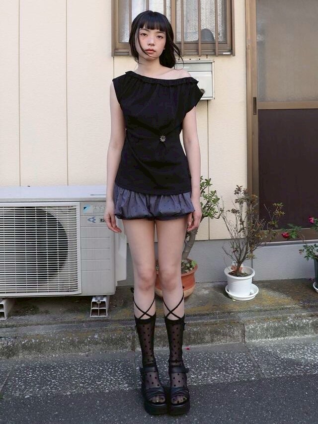 Uglyshadow】DOTTED PUMPKIN SKIRT PANTS / 【アグリーシャドウ