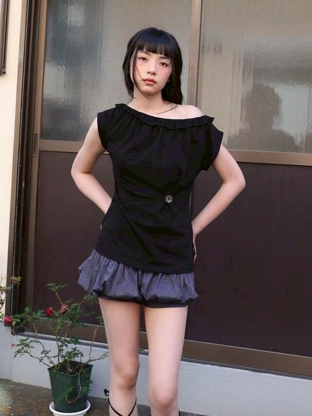 Uglyshadow アグリーシャドウ ワンピース ミニ Uglyshadow】CHECK SHIRRING SKIRT / 【アグリーシャドウ