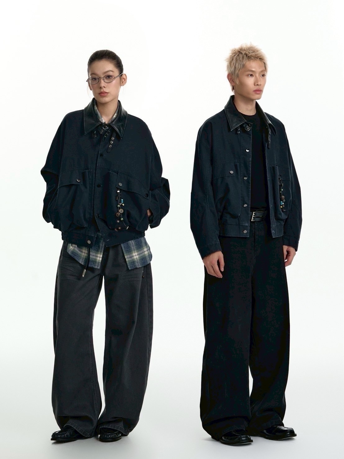 TGNS】Washed Canvas Jacket / 【ツーガンズ】レザーカラーワーク