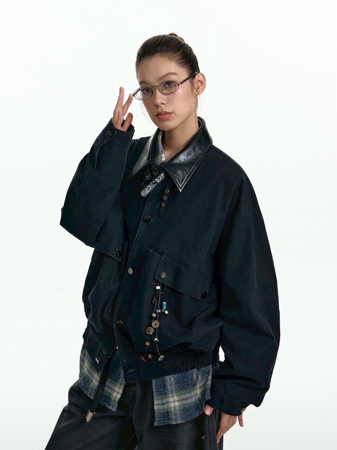 TGNS】Washed Canvas Jacket / 【ツーガンズ】レザーカラーワーク