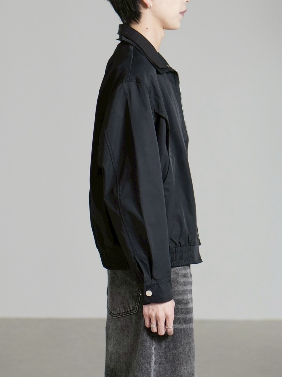 【Chikashitsu +】double collar jacket / 【チカシツプラス】ダブルカラージャケット (2color)