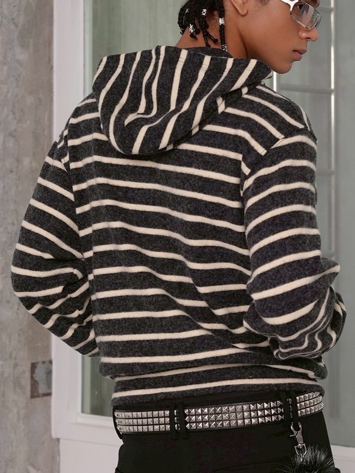 【ESC STUDIO】Cozy fuzzy zip-up hoodie