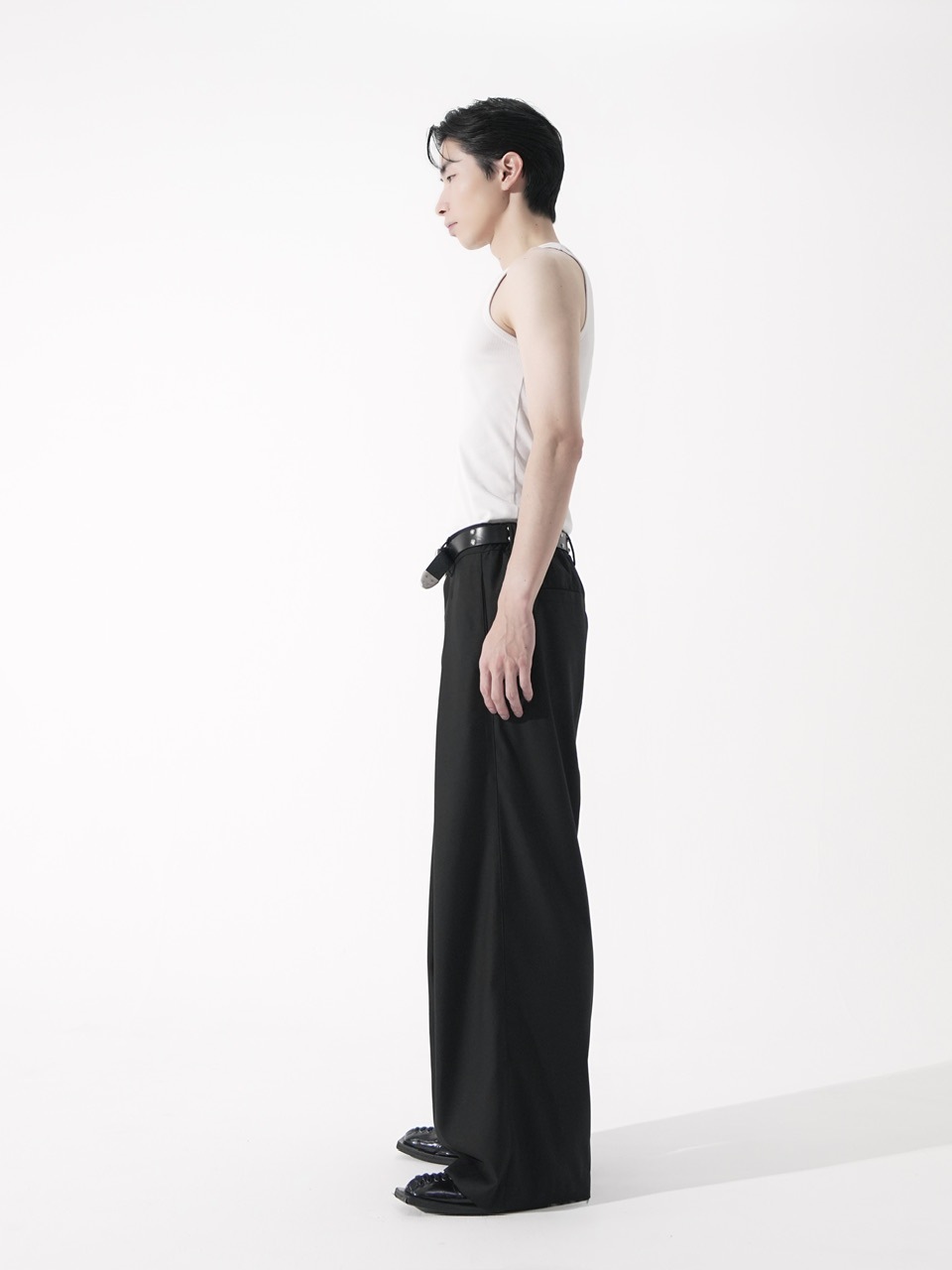 CS】cross tuck drape slacks (black) | OUR BRAND,Chikashitsu +,CS